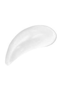 Campione di prodotto per la cura della pelle, simile a un gel chiaro, con texture liscia e piccole bolle d'aria su uno sfondo bianco.