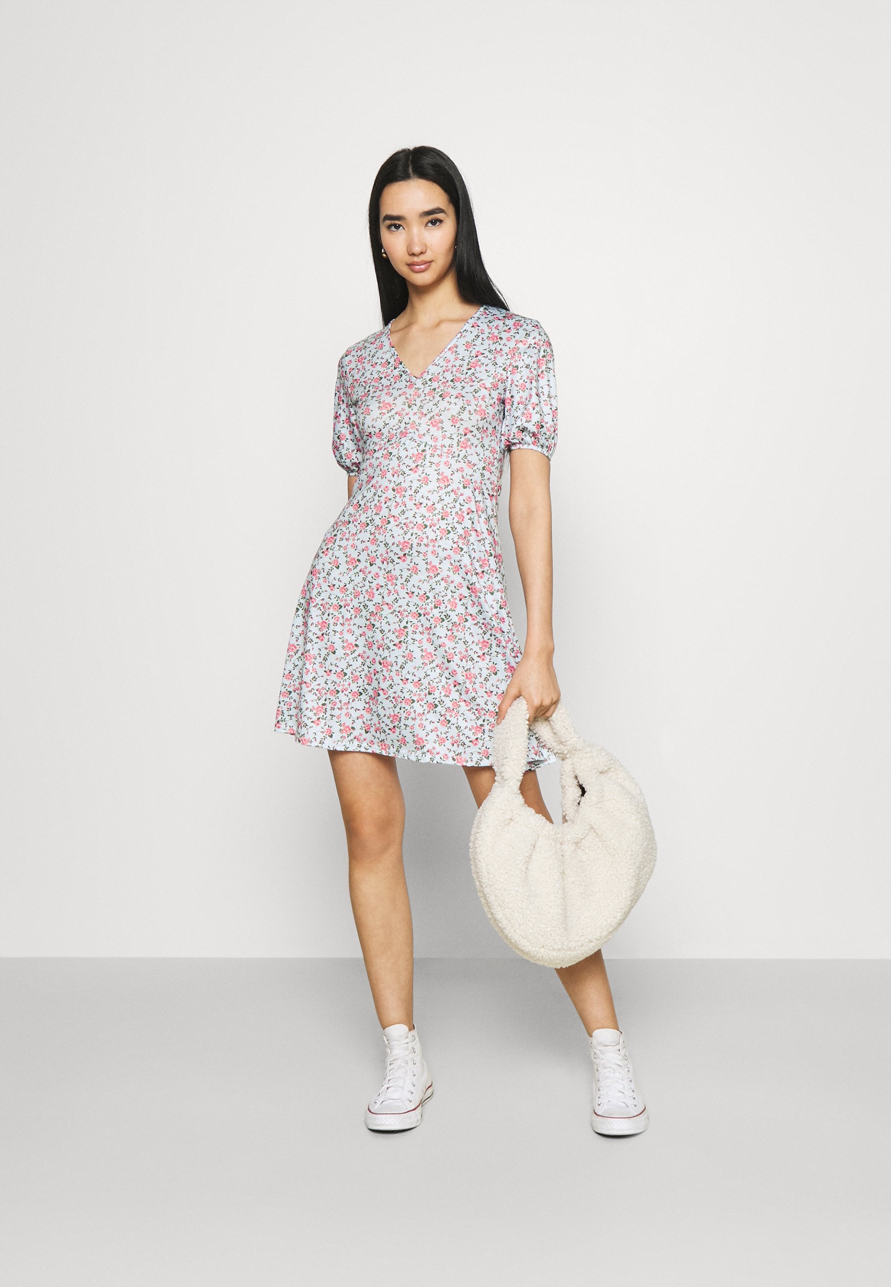 Missguided DITSY RUCHED PUFF SLEEVE 