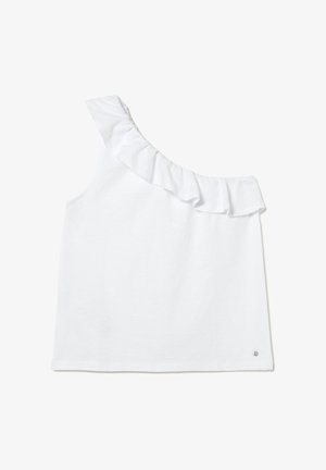 Brownie, CAMISETA ASIMÉTRICA VOLANTE - Top - blanco