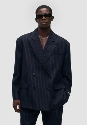 WRSTBHVR BLAZER AMAL BLAZER - Blazer jacket - dark blue pin stripe