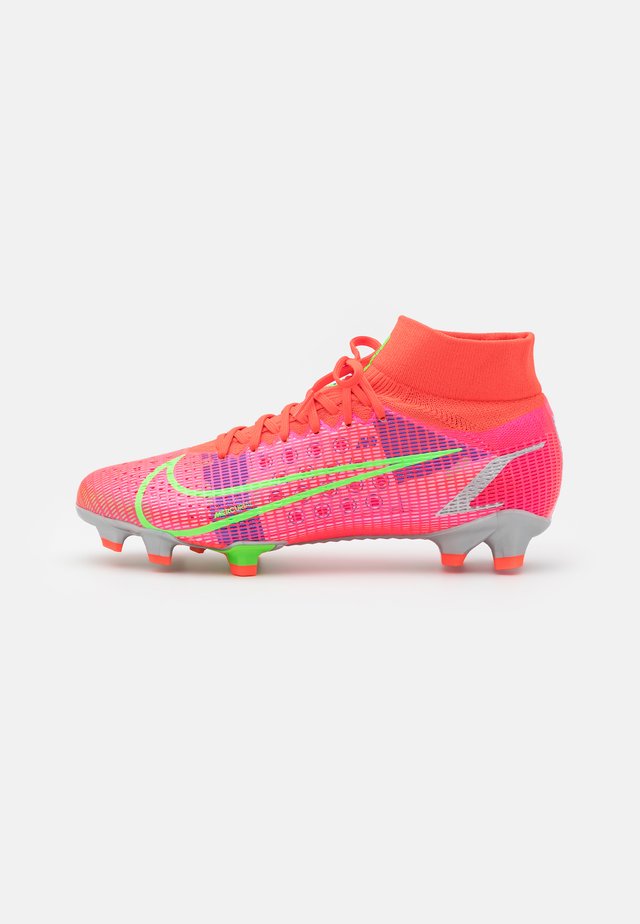 MERCURIAL 8 PRO FG - Fußballschuh Nocken - bright crimson/metallic silver