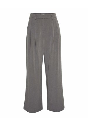 HENRIKA - Trousers - grey melange