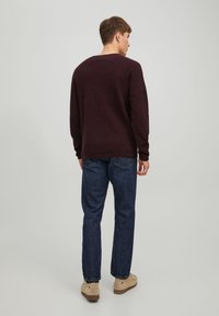Jack & Jones JJEHILL CREW NECK  - Stickad tröja - port royale/black