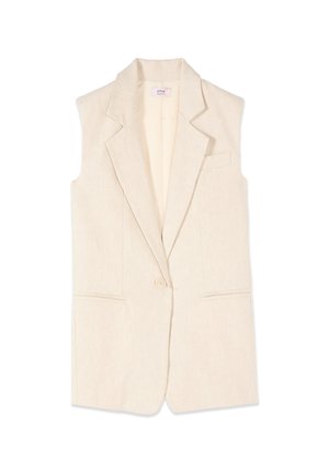 Oltre, GILET CON SANGALLO - Veste sans manches - bianco