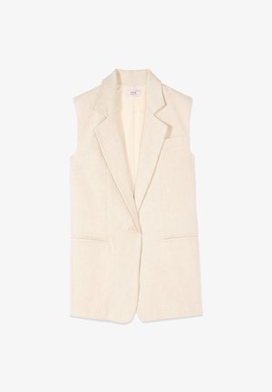 Oltre, GILET CON SANGALLO - Veste sans manches - bianco