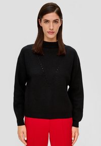 s.Oliver BLACK LABEL AUS MIX - Strickpullover - schwarz