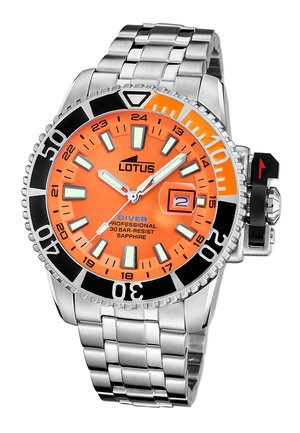 Lotus, EDELSTAHL , SILIKONARMBAND - Watch - silberfarben