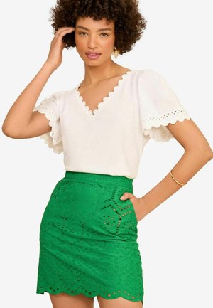 BRODERIE - Miniszoknya - green