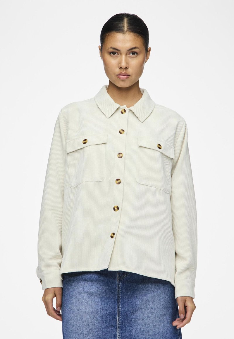 Pieces PCEFFI - Button-down blouse - egret
