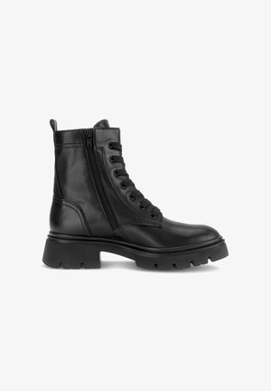 Gabor, GABOR SCHNÜRSTIEFELETTE - Plateaustøvletter - black