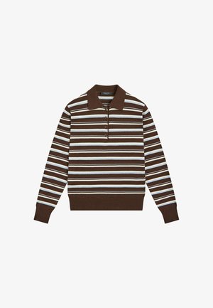 Massimo Dutti, Stickad tröja - dark brown