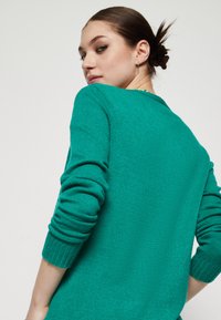 VILA VIRIL LONG CARDIGAN - Cardigan - ultramarine green dark melange