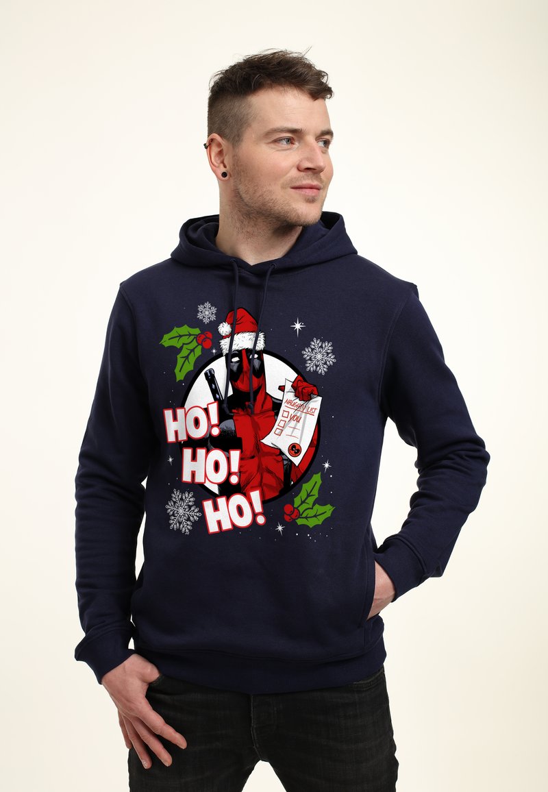 Marvel DEADPOOL LIST - Felpa con cappuccio - navy blue