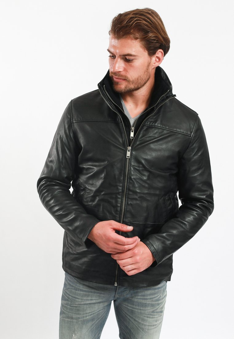 Lee Cooper Leren jas zwart Lee Cooper Leren jas zwart