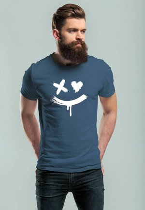 MIT SMILE TECHWEAR FASHION STREETS - Print T-shirt - denim blue