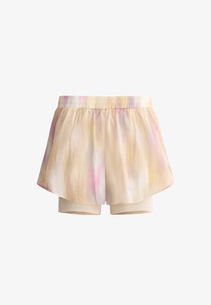 OYSHO, MID-RISE 2-IN-1 TIE-DYE TECHNICAL SHORTS - Skort - vanilla