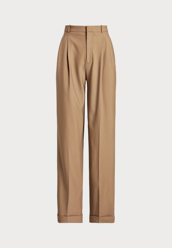FULL LENGTH PLEATED - Trousers - camel2