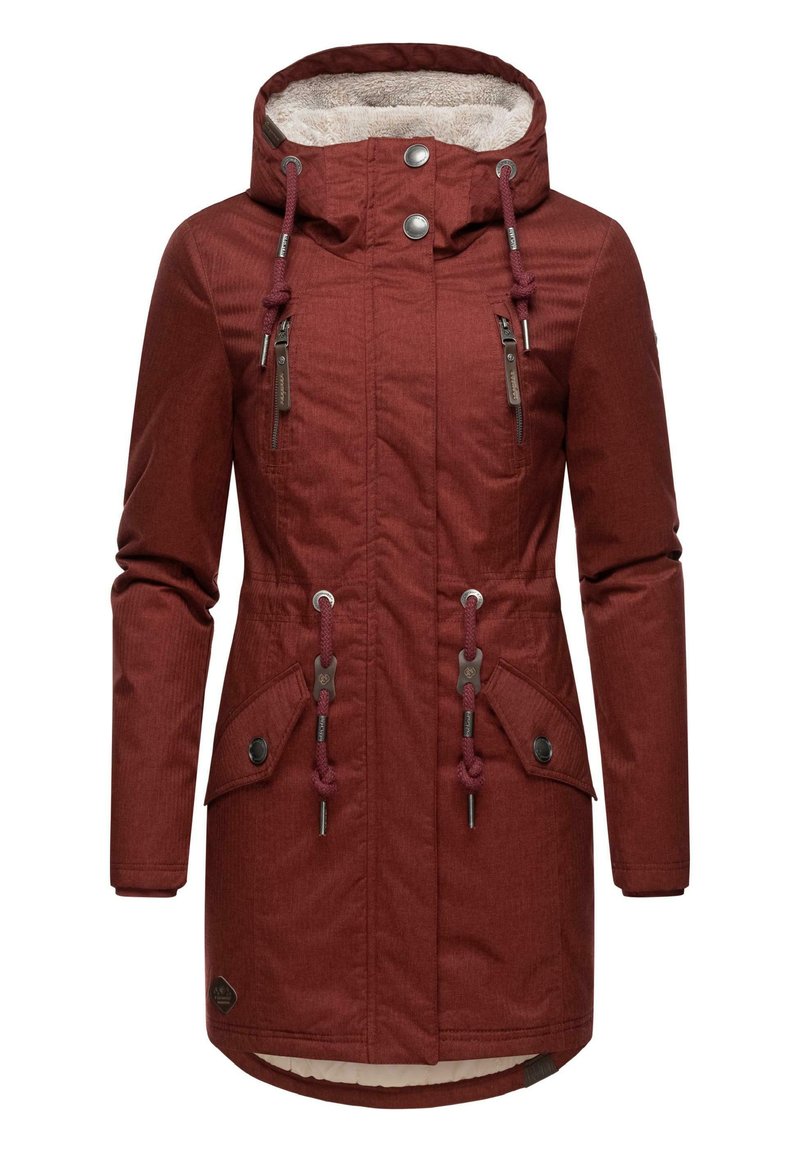 Ragwear - ELSIE MELANGE - Parka - wine red, Vergroten