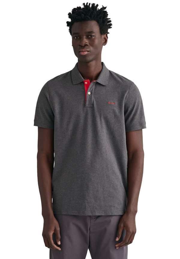 REG CONTRAST - Polo shirt - antracit melange4
