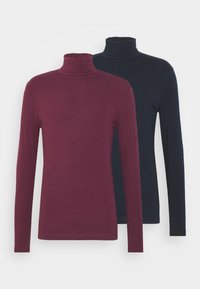 2 PACK - Long sleeved top - bordeaux/dark blue