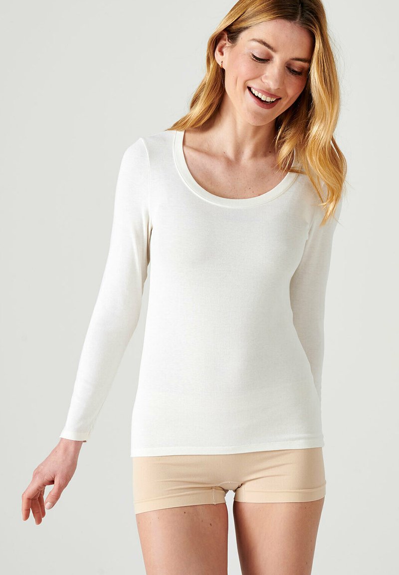 Damart FINE THERMOLACTYL SENSITIVE - Camiseta de manga larga - Off-White