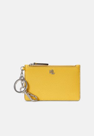 PEBBLED LEATHER ZIP CARD CASE - Geldbörse - golden sun