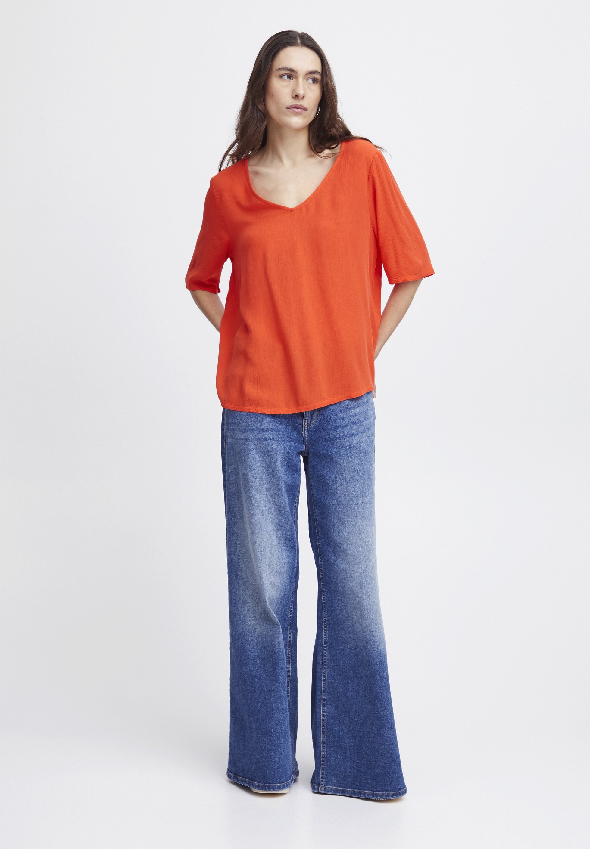 ICHI IHMarrakech - Blus - grenadine/orange - Zalando.se