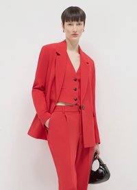 Calliope CROP TINTA UNITA - Weste - rosso scuro