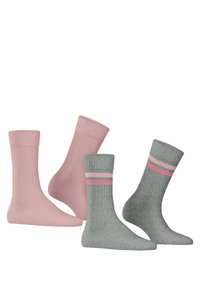 ESPRIT Pack de 2 pares de calcetines para mujer, de algodón, negro