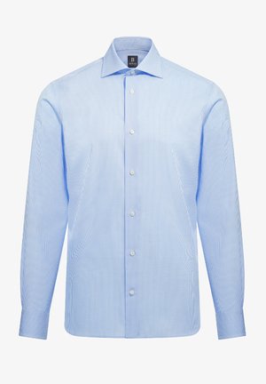 Boggi Milano, BOGGI MILANO SLIM FIT CHECKED COTTON SHIRT SLIM FIT CHECKED COTTON SHIRT, jasnoniebieski