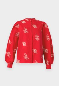 ADELE - Button-down blouse - scarlet red/creme