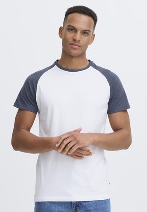 SDBASTIAN - T-Shirt basic - white/blue