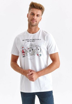 Top Secret T-Shirt print - biały