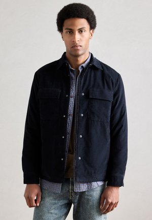 OVERSHIRT WITH PADDING FLAP AND SIDE POCKETS STRAIGHT HEM - Allvädersjacka - dark navy