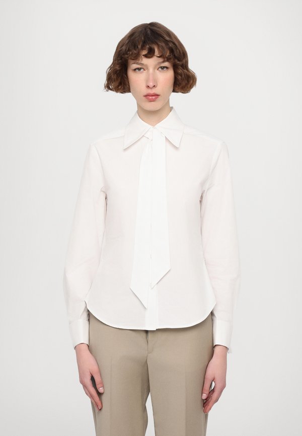 FITTED SHIRT WITH TIE - Button-down blouse