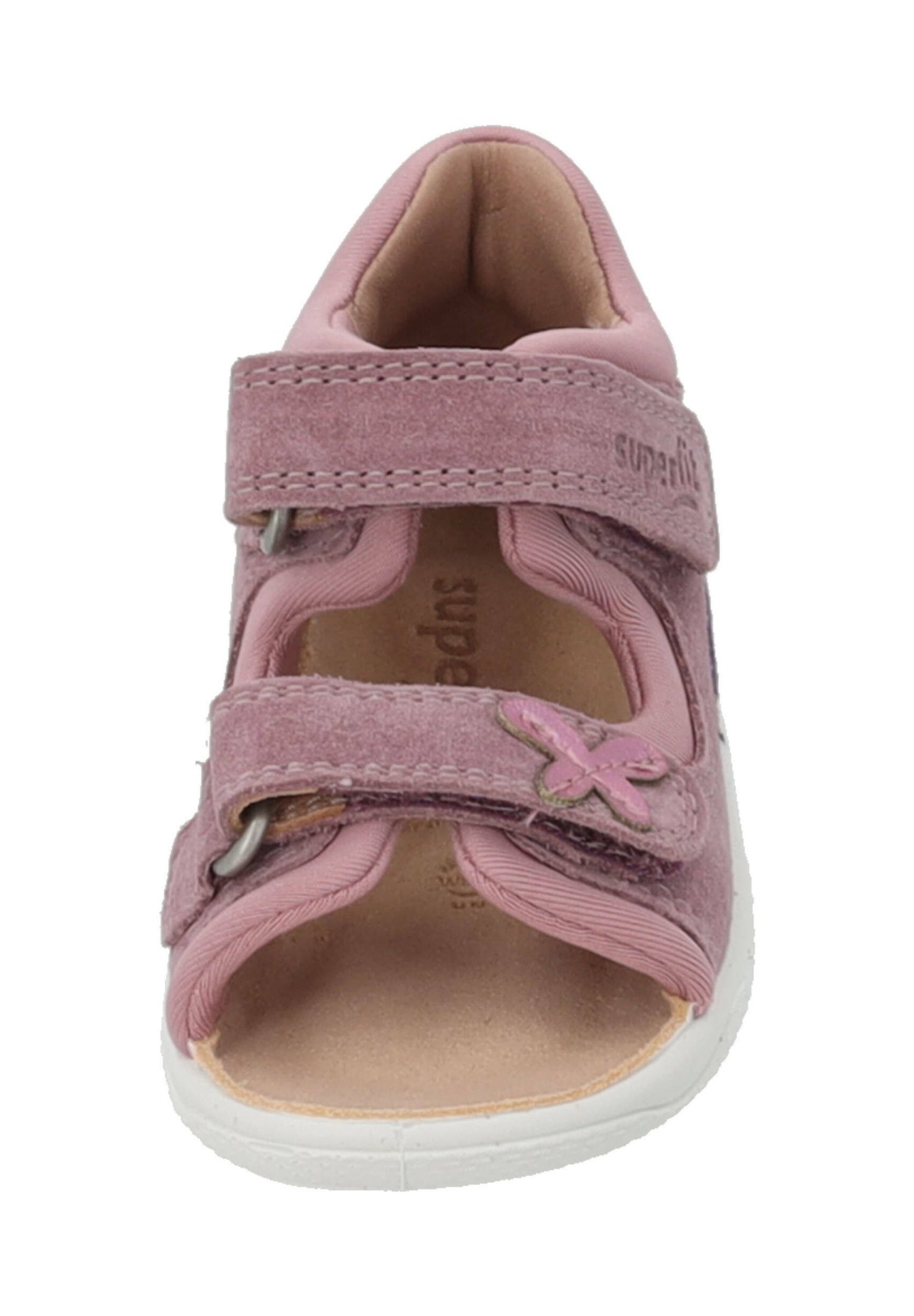Superfit Mädchen Sandalen Polly – Velours/Textil, Mit Klett, Flexible Sohle, Lederfutter, Weite M, Lauflernsandale