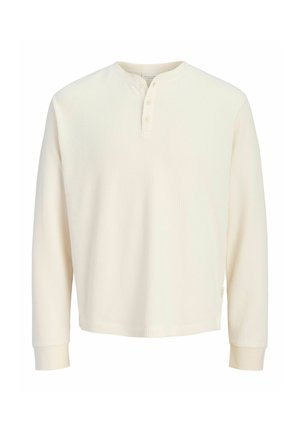Jack & Jones, LONGSLEEVED T-SHIRT PLAIN LONGSLEEVED T-SHIRT - Pitkähihainen paita - antique white