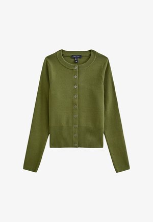 New Look, COMPACT CREW NECK CARDIGAN - Strickjacke - green