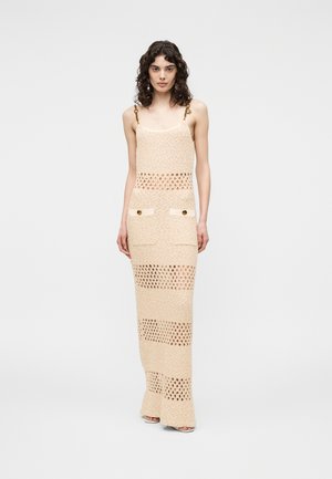Elisabetta Franchi WOMAN KNITTED DRESS - Maxi šaty - burro