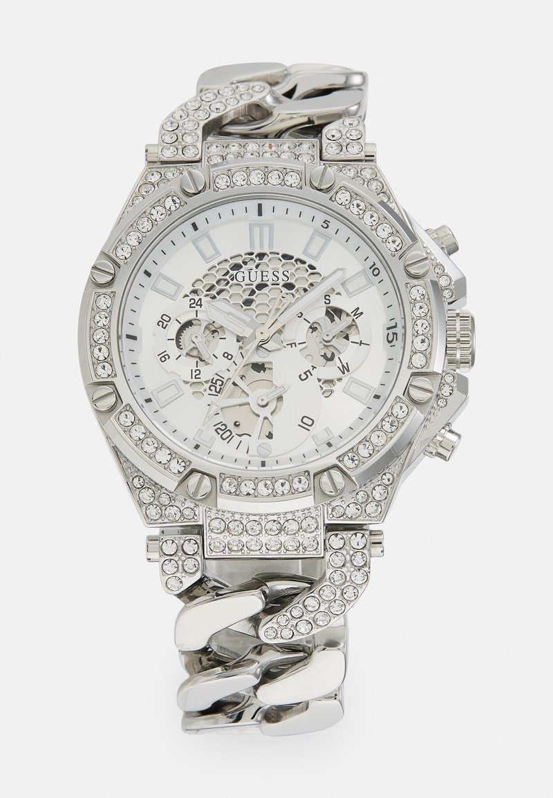 Guess BARON - Karóra - silver-coloured