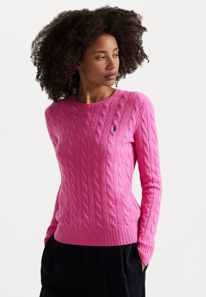 CABLE WOOL-CASHMERE CREWNECK JUMPER - Neule - pink lace