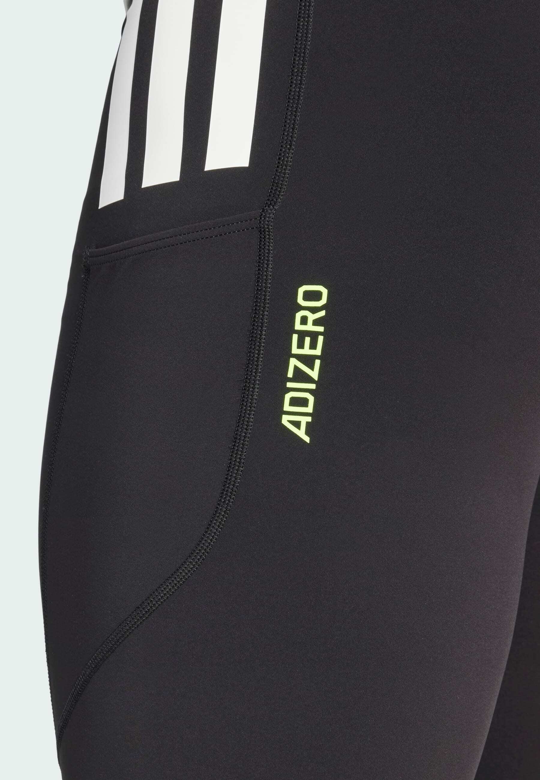 adidas Performance ADIZERO SHORT POCKET - Leggings - black/nero