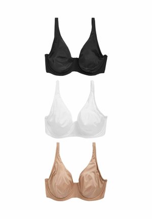 Next 3 PACK - Grudnjaci za nošenje ispod majice kratkih rukava - black white nude