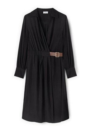 Motivi, VESTITO CHEMISIER DRAPPEGGIATO - Hverdagskjole - nero