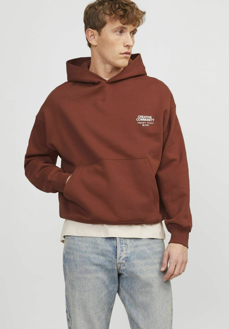 Jack & Jones Hoodie -  brown