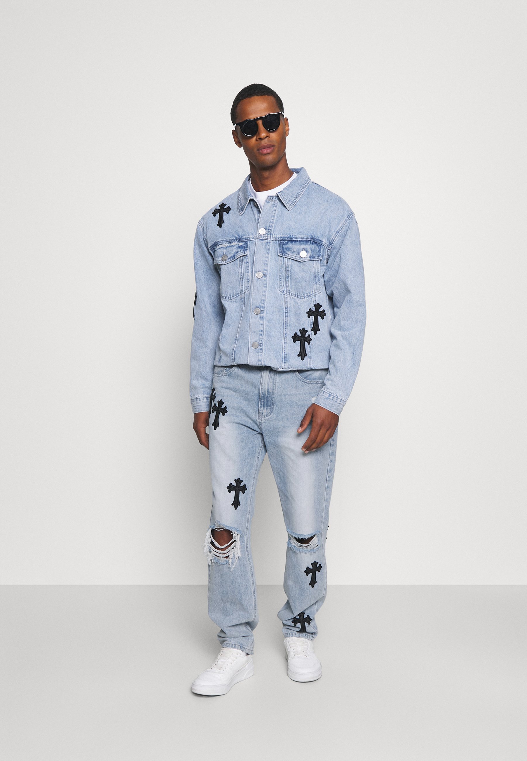 Mennace MENNACE MIRROR CROSS - Vaqueros rectos - blue/azul - Zalando.es