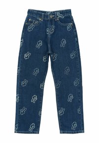 The New Tiesaus kirpimo džinsai - medium blue denim aop
