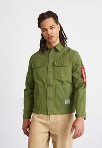 Alpha Industries - OVERSHIRT - Skraistė  - dark olive Miniatiūros vaizdas 1