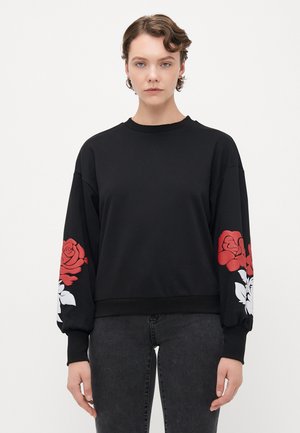ONLBROOK PUFF FLOWER - Sweatshirt - black