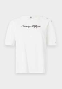 GOLD SCRIPT TEE - Trükipildiga T-särk - ecru